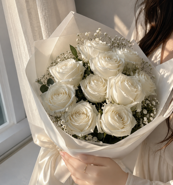 white roses