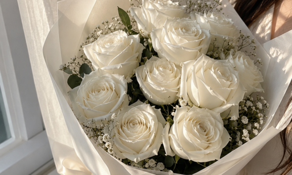 white roses