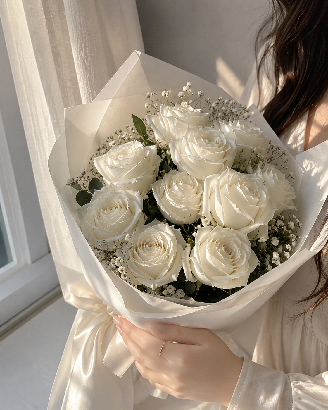 white roses