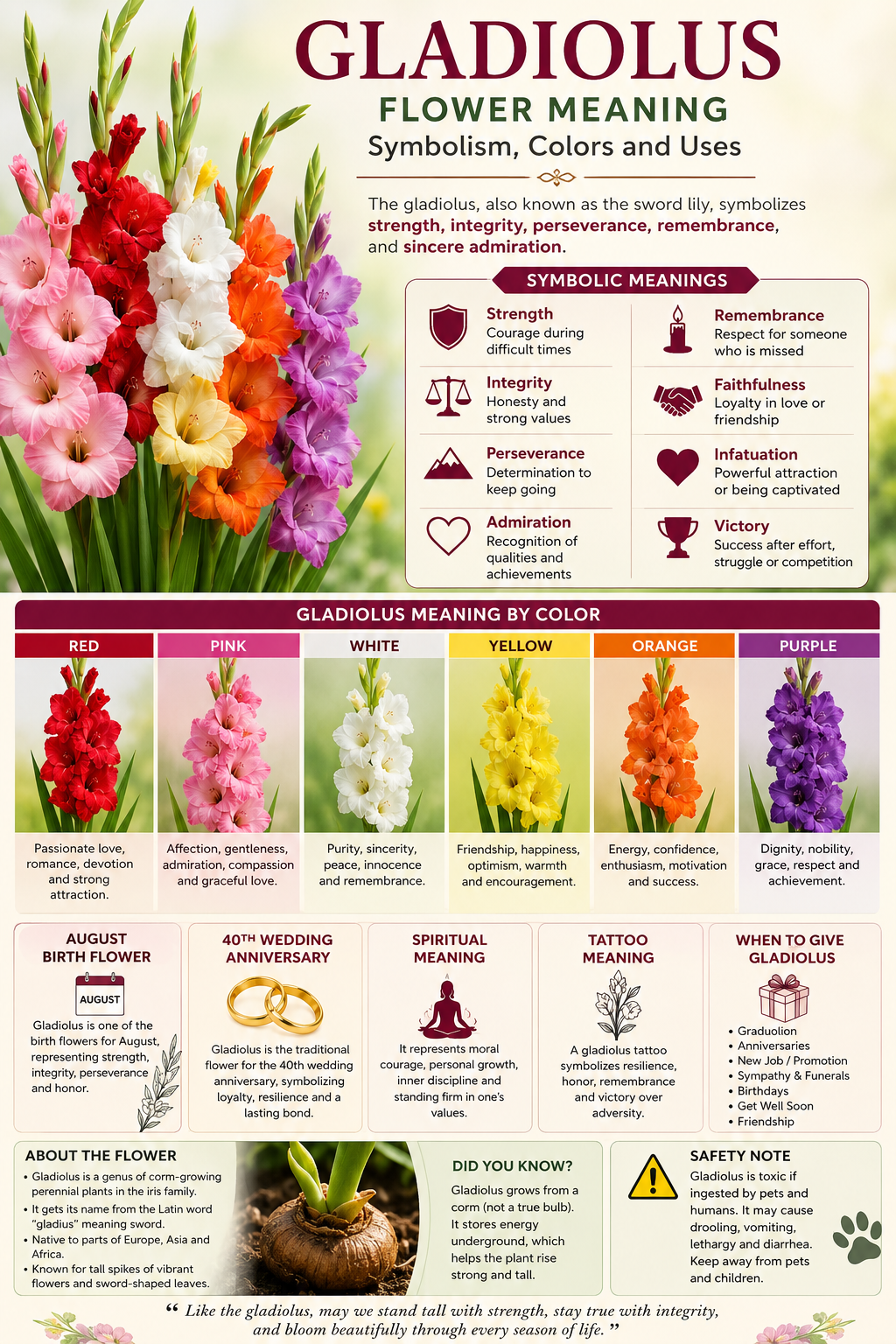 gladiolus flower meaning