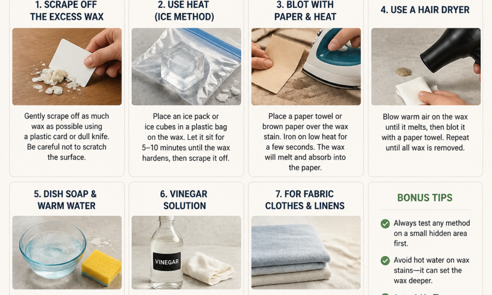 how to remove candle wax