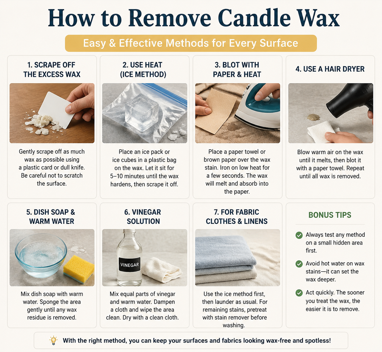 how to remove candle wax
