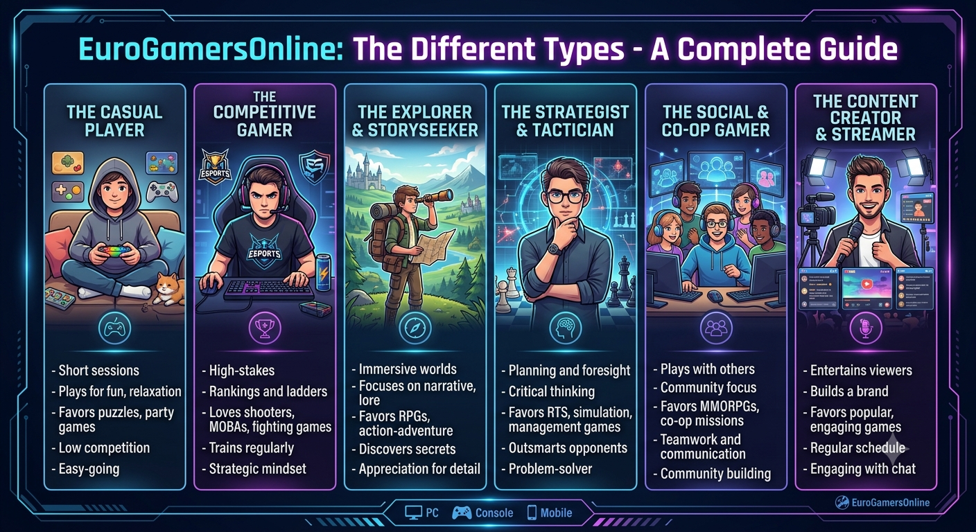 eurogamersonline the different types