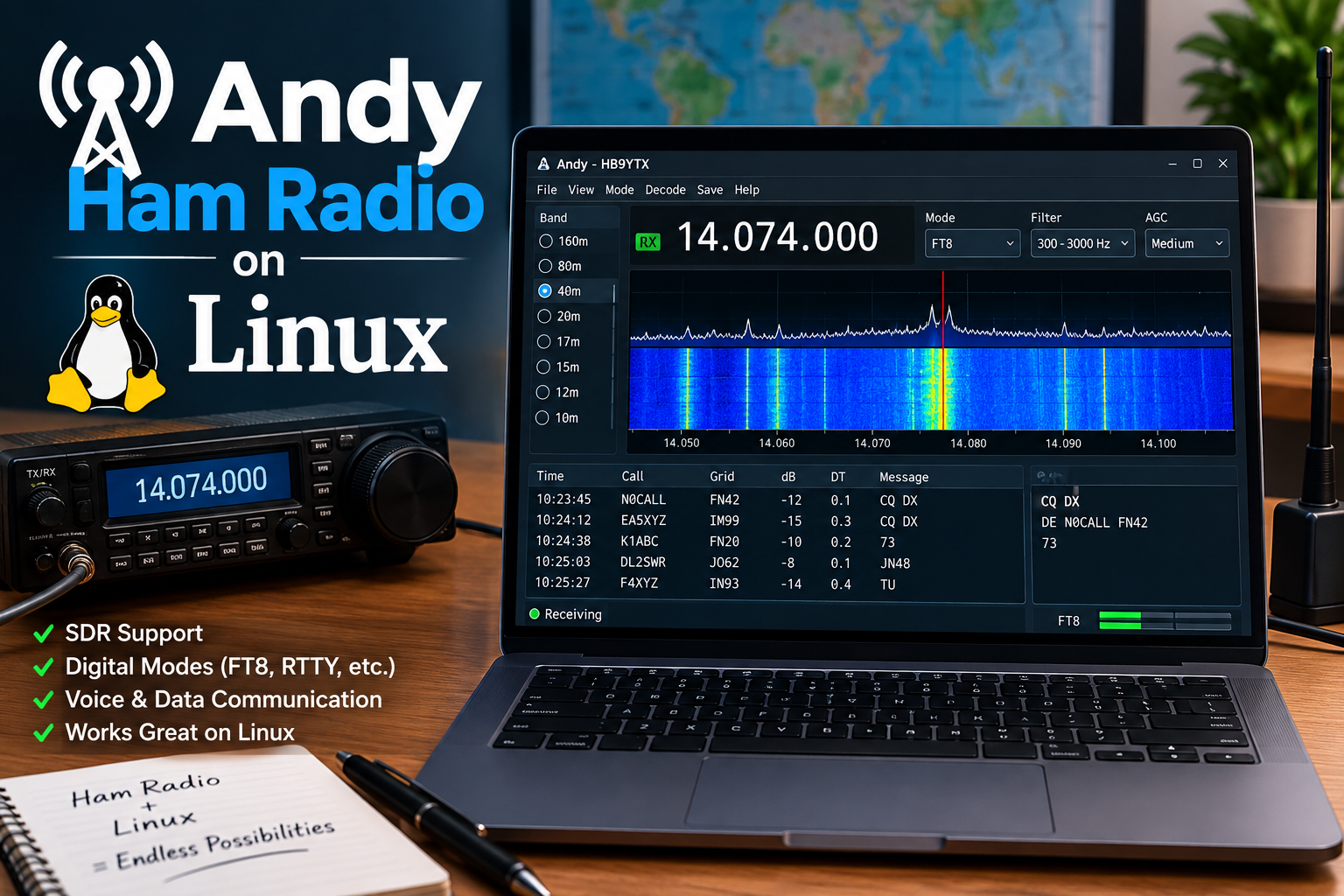 andy ham radio linux